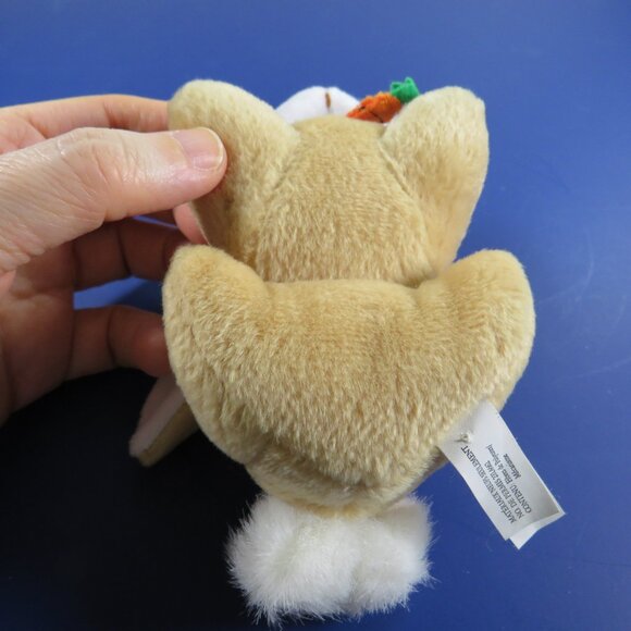 Tan Mini Bunny Rabbit Ganz 1998 "Munchie" Plush Rabbit Easter Basket Toy - Picture 6 of 11